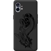 Черный чехол BoxFace Nothing Phone (1) Snake