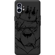 Черный чехол BoxFace Nothing Phone (1) Bear King
