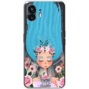 Прозрачный чехол BoxFace Nothing Phone (2) Blue Hair