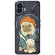 Прозрачный чехол BoxFace Nothing Phone (2) Dog Coffeeman