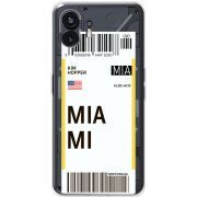 Прозрачный чехол BoxFace Nothing Phone (2) Ticket Miami