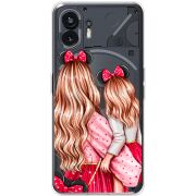 Прозрачный чехол BoxFace Nothing Phone (2) Mouse Girls