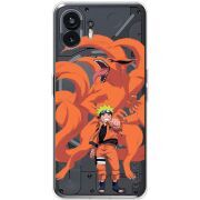 Прозрачный чехол BoxFace Nothing Phone (2) Naruto and Kurama