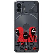 Прозрачный чехол BoxFace Nothing Phone (2) siquid game люди в красном
