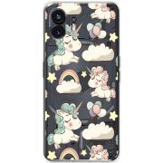 Прозрачный чехол BoxFace Nothing Phone (2) Unicorns