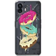 Прозрачный чехол BoxFace Nothing Phone (2) Donuts