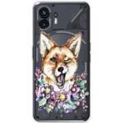 Прозрачный чехол BoxFace Nothing Phone (2) Winking Fox