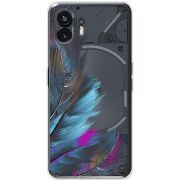 Прозрачный чехол BoxFace Nothing Phone (2) Feathers