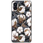 Прозрачный чехол BoxFace Nothing Phone (2) Cotton flowers