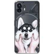 Прозрачный чехол BoxFace Nothing Phone (2) Husky
