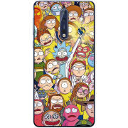 Чехол Uprint Nokia 8 Rick and Morty