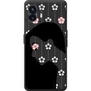 Черный чехол BoxFace Nothing Phone (2) Flower Hair