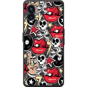 Черный чехол BoxFace Nothing Phone (2) Rock Graffiti