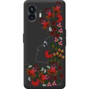 Черный чехол BoxFace Nothing Phone (2) 3D Ukrainian Muse