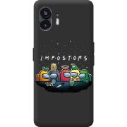 Черный чехол BoxFace Nothing Phone (2) Among Us Impostors