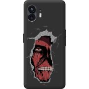 Черный чехол BoxFace Nothing Phone (2) Нападение на Титана
