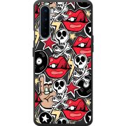 Черный чехол BoxFace OnePlus Nord Rock Graffiti