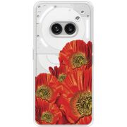 Прозрачный чехол BoxFace Nothing Phone (2a) Red Poppies
