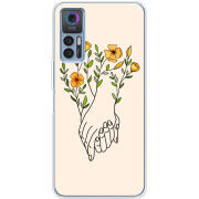 Чехол BoxFace TCL 30 Flower Hands