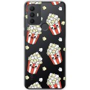 Прозрачный чехол BoxFace TCL 306 с 3D-глазками Popcorn