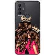 Прозрачный чехол BoxFace TCL 306 Queen and Princess