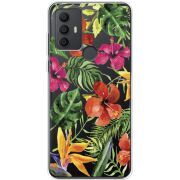 Прозрачный чехол BoxFace TCL 306 Tropical Flowers