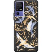Черный чехол BoxFace TCL 40 SE Ластівки