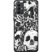 Черный чехол BoxFace TCL 30 SE Skull and Roses