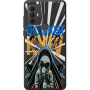 Черный чехол BoxFace TCL 30 SE Привид Києва в дії