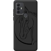 Черный чехол BoxFace TCL 30 SE Horse