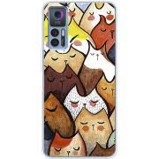Чехол BoxFace TCL 30 Plus Sleepy Cats