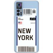 Прозрачный чехол BoxFace TCL 30 Plus Ticket New York