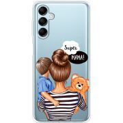 Прозрачный чехол BoxFace Samsung Galaxy M15 5G (M156) Super Mama and Son