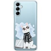 Прозрачный чехол BoxFace Samsung Galaxy M15 5G (M156) Cat Style