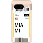 Прозрачный чехол BoxFace Google Pixel 8A Ticket Miami