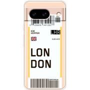 Прозрачный чехол BoxFace Google Pixel 8A Ticket London