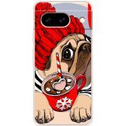 Прозрачный чехол BoxFace Google Pixel 8A Winter Puggy