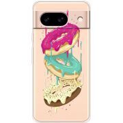 Прозрачный чехол BoxFace Google Pixel 8A Donuts