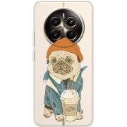 Прозрачный чехол BoxFace Realme 12 Plus 5G Dog Coffeeman