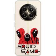 Прозрачный чехол BoxFace Realme 12 Plus 5G siquid game люди в красном
