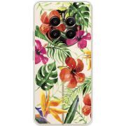 Прозрачный чехол BoxFace Realme 12 Plus 5G Tropical Flowers