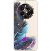 Прозрачный чехол BoxFace Realme 12 Plus 5G Feathers