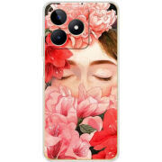 Чехол BoxFace Realme Note 50 Girl in Flowers