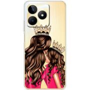 Прозрачный чехол BoxFace Realme Note 50 Queen and Princess