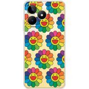 Прозрачный чехол BoxFace Realme Note 50 Hippie Flowers