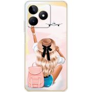 Прозрачный чехол BoxFace Realme Note 50 Travel Girl