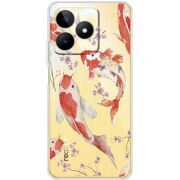 Прозрачный чехол BoxFace Realme Note 50 Japanese Koi Fish
