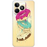Прозрачный чехол BoxFace Realme Note 50 Donuts