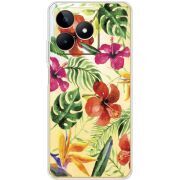 Прозрачный чехол BoxFace Realme Note 50 Tropical Flowers