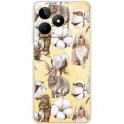 Прозрачный чехол BoxFace Realme Note 50 Cotton and Rabbits